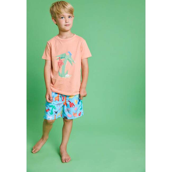 Origami Swim Trunks, Blue - Swim Trunks - 5