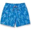 Flair Palm Swim Trunks, Blue - Swim Trunks - 1 - thumbnail