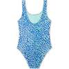 Lime Leopard Classic Swimsuit, Blue - One Pieces - 3