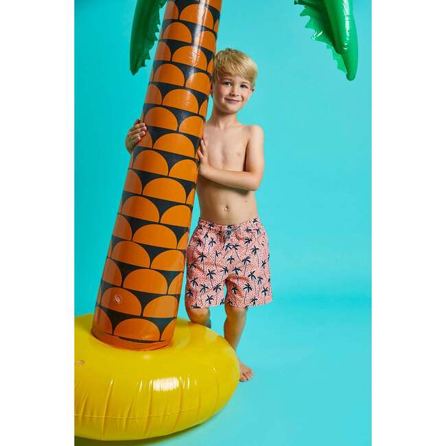 Flair Palm Swim Trunks, Orange - Swim Trunks - 4