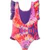 Bright Tie Dye Ruffle Swimsuit - One Pieces - 3