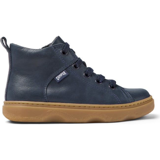 Kiddo Lace Leather Ankle Boots, Navy - Booties - 3