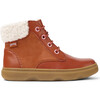 Kiddo Leather Nubuck Fur Ankle Boots, Medium Red - Booties - 3