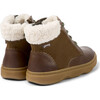 Kiddo Leather Nubuck Fur Ankle Boots, Medium Brown - Booties - 5