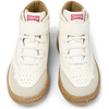 Runner Four Leather Ankle Velcro Nubuck Sneakers, White Natural - Sneakers - 1 - thumbnail