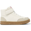 Runner Four Leather Ankle Velcro Nubuck Sneakers, White Natural - Sneakers - 3