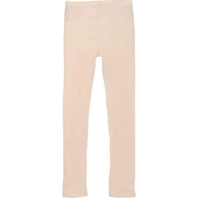 Reese Ribbed Legging, Cream - Leggings - 2