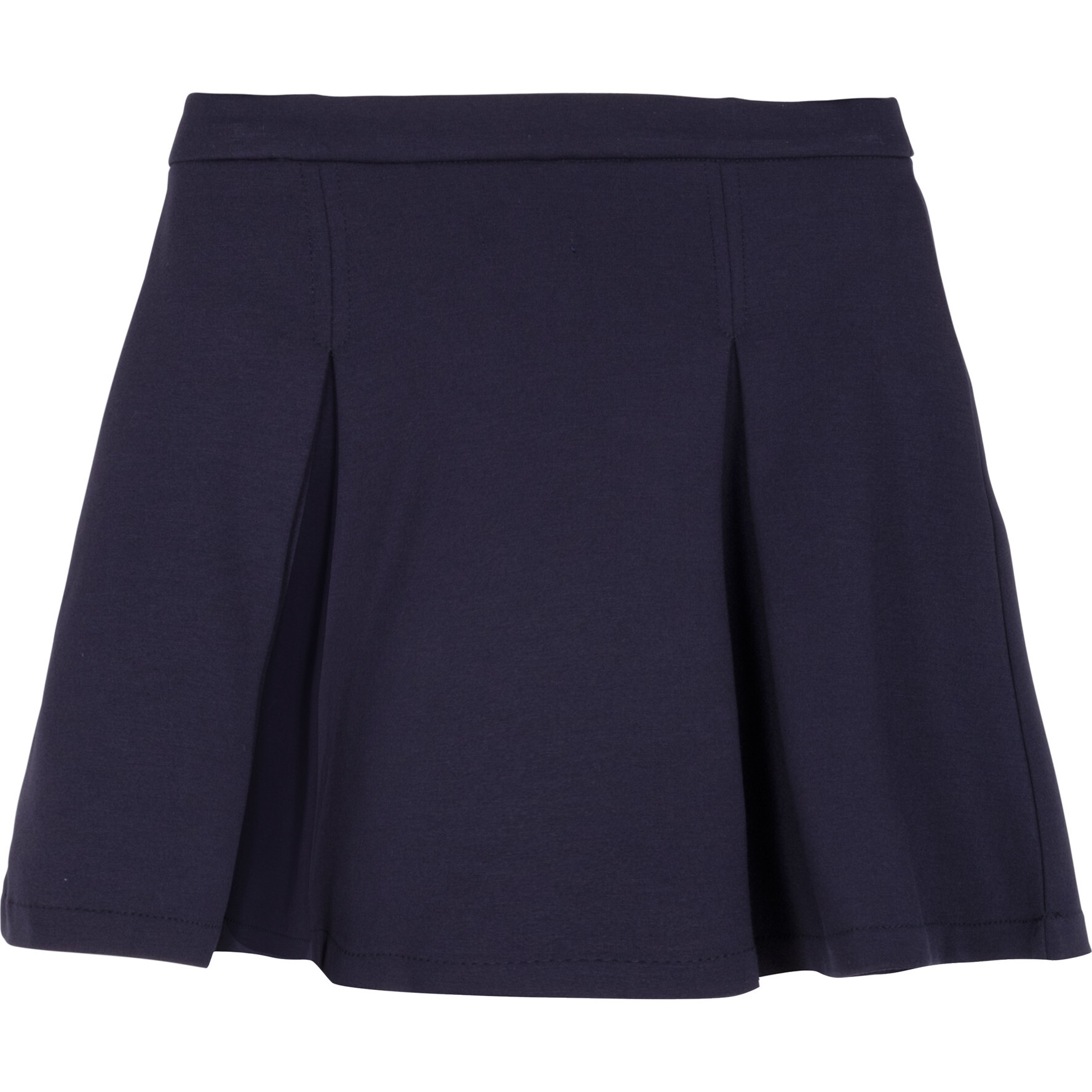★ MARRON EDITION★  25 Spring_ Navy Eyelet Pleated Skirt Stacy Box Pleated Skirt, Classic Navy - Maison Me Exclusives