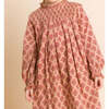 Smocked Long Sleeve Dress, Vintage Pink - Dresses - 3