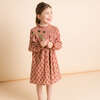 Smocked Long Sleeve Dress, Vintage Pink - Dresses - 4