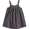 Toddler Pinafore Corduroy Dress with Embroidery, Gray & White - Dresses - 6