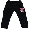 French Terry 90's Sweatpants With Embroidered "DJ" Patch, Black - Sweatpants - 1 - thumbnail