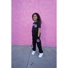 French Terry 90's Sweatpants With Embroidered "DJ" Patch, Black - Sweatpants - 3