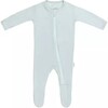 Zippered Footie, Blue - Footie Pajamas - 1 - thumbnail