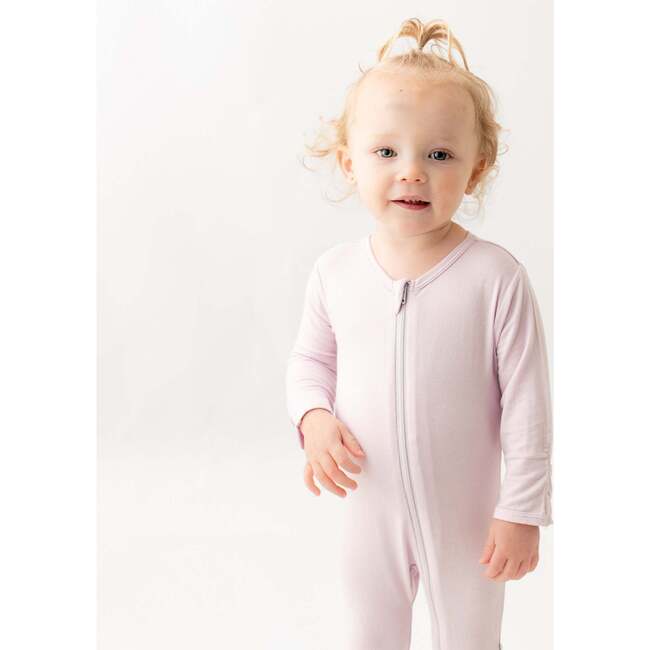 Zippered Footie, Lavender - Footie Pajamas - 3