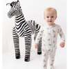 Zippered Footie, Zebra - Footie Pajamas - 4