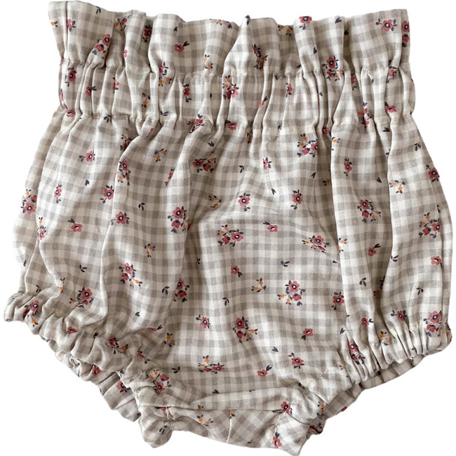Cotton Bloomers, Floral Gingham Rose