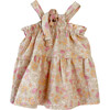 Linen Baby Dress, Floral Pistachio - Dresses - 1 - thumbnail