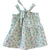 Linen Baby Dress, Floral Mint - Dresses - 1 - thumbnail