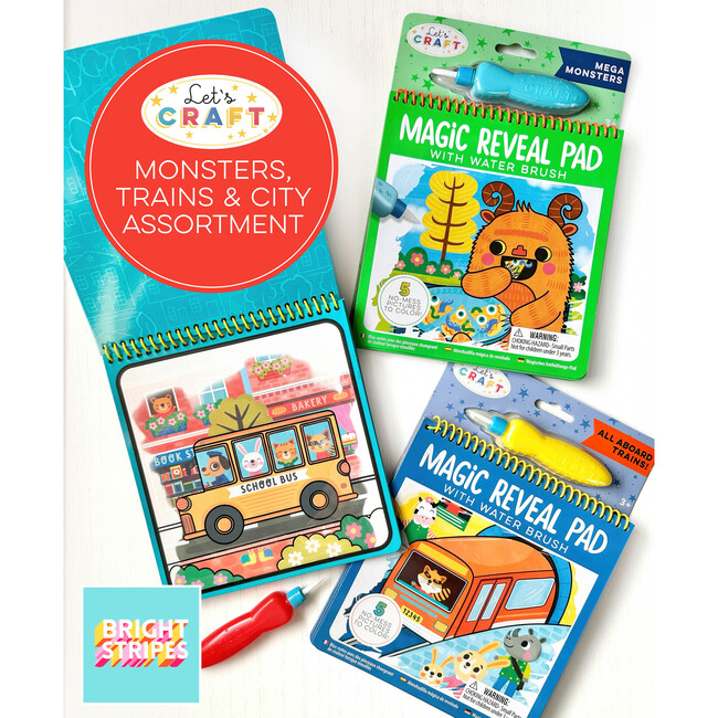 Magic Water Reveal Pads, Monsters, Trains & City - Activities - 2
