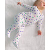 The Organic Zipper Footie, Jelly Bean Hearts - Footie Pajamas - 2