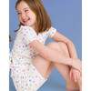 The Organic Short Sleeve Pajama Set, Neon Hearts - Pajamas - 4 - thumbnail