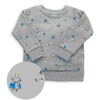 The Organic Pullover & Sweatpant Set, Heather Grey Neon Robots - Mixed Apparel Set - 5