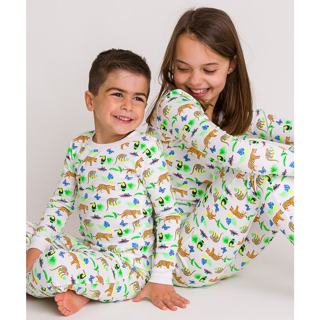 The Organic Long Sleeve Pajama Set, Jungle - Pajamas - 2
