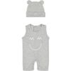 Sleeveless Romper and Bunny Hat Set, Heather Grey - Mixed Apparel Set - 1 - thumbnail