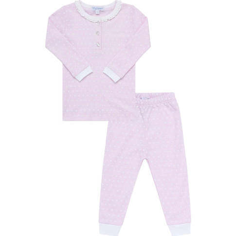Polka Dots Pajamas, Pink - Pajamas - 1