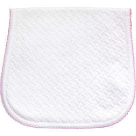 Basket Weave Baby Burp Cloth,Pink - Burp Cloths - 1