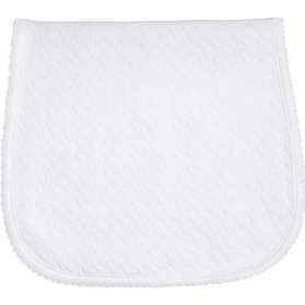 Basket Weave Baby Burp Cloth,White