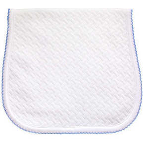 Basket Weave Baby Burp Cloth,Blue - Burp Cloths - 1