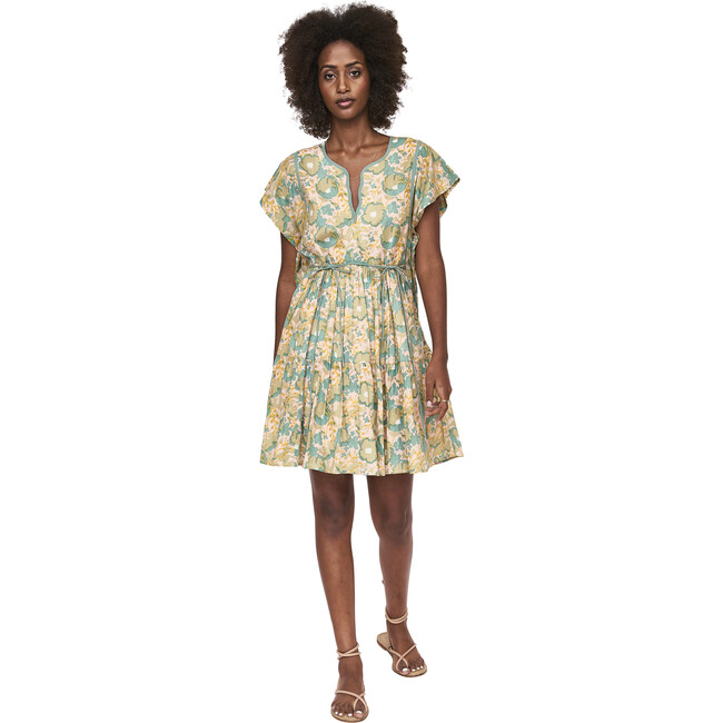 Women's Sonoma Short Dress, Olive Bloom