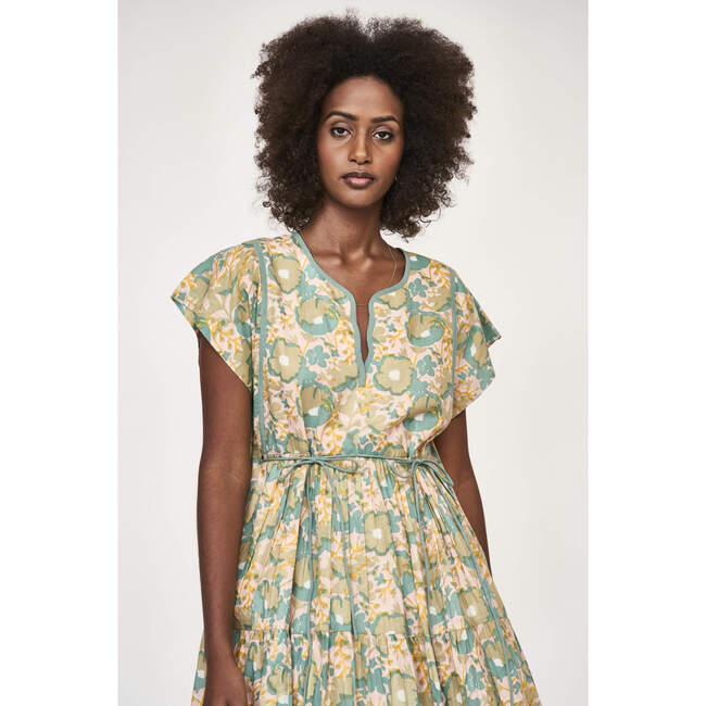 Women's Sonoma Short Dress, Olive Bloom - Dresses - 3