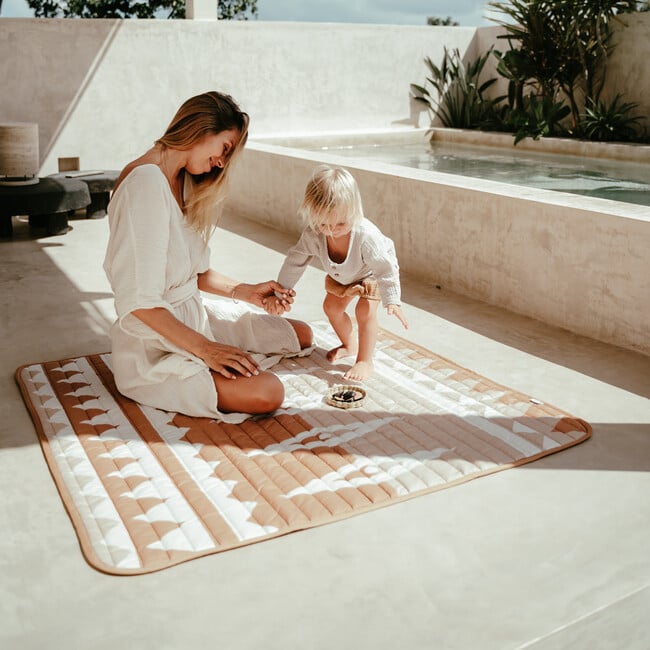 Pretty Practical Indoor And Outdoor Water-Resistant Playmats, Camel - Playmats - 9