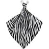 Zebra Print Double Lay Knotted Muslin Lovey, Black And White - Other Accessories - 1 - thumbnail