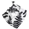 Fern Print Double Lay Knotted Muslin Lovey, Black And White - Other Accessories - 1 - thumbnail