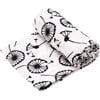 XL Dandelion Print Muslin Multi-Purpose Square Blanket, Black And White - Swaddles - 1 - thumbnail