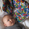 Etta Loves X Keith Haring Muslin Square Burp Cloths, Multicolors (Pack Of 2) - Burp Cloths - 2