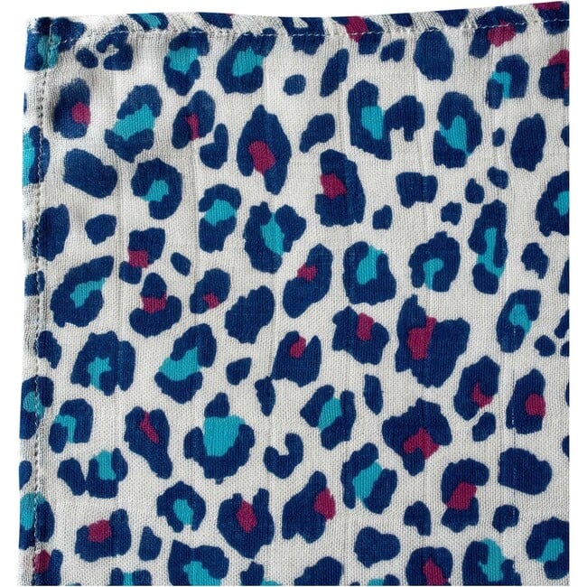 Leopard Print Muslin Burp Cloths, Multicolors (Pack Of 3) - Burp Cloths - 3