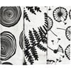 Plant Print Muslins Burp Cloths, Black And White (Pack Of 3) - Burp Cloths - 3