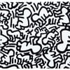 Etta Loves X Keith Haring 'Baby' Print Muslin Multi-Purpose Square Blanket, Black And White - Swaddles - 3