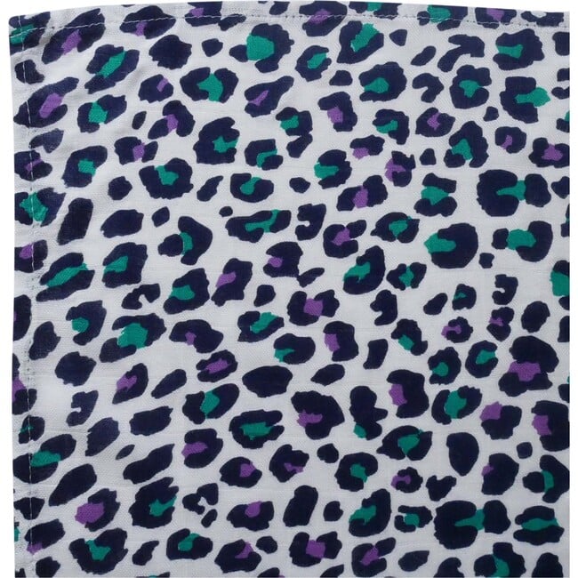 Leopard Print Muslin Burp Cloths, Multicolors (Pack Of 3) - Burp Cloths - 5