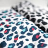 Animal Print Muslin Burp Cloths, Blue, Pink And Black (Pack Of 2) - Burp Cloths - 3