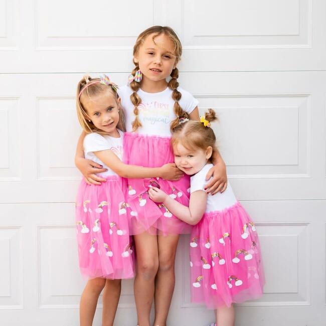 Kindergarten is Magical Short Sleeve Tutu Dress, Multi - Dresses - 3