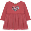 Baby Ribbed Tulle Dress, Red - Dresses - 1 - thumbnail