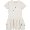 Unicorn Applique Dress, Off-White - Dresses - 1 - thumbnail