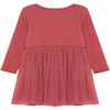 Baby Ribbed Tulle Dress, Red - Dresses - 2