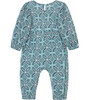 Mosaic Print Coverall, Blue - Onesies - 2